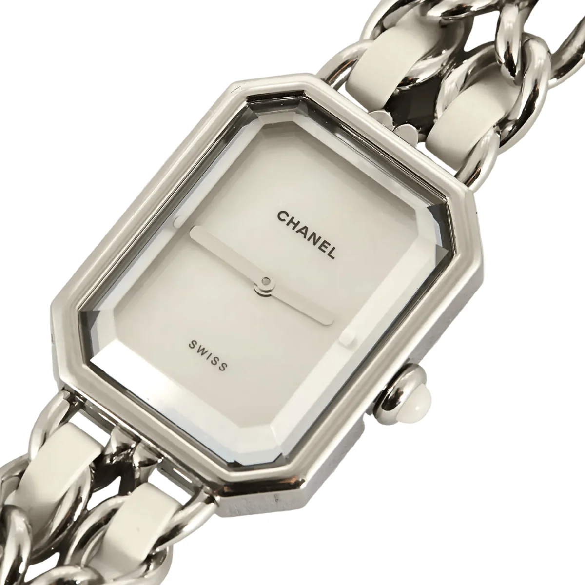 Montre CHANEL "Première" en acier, nacre et cuir - Image 6