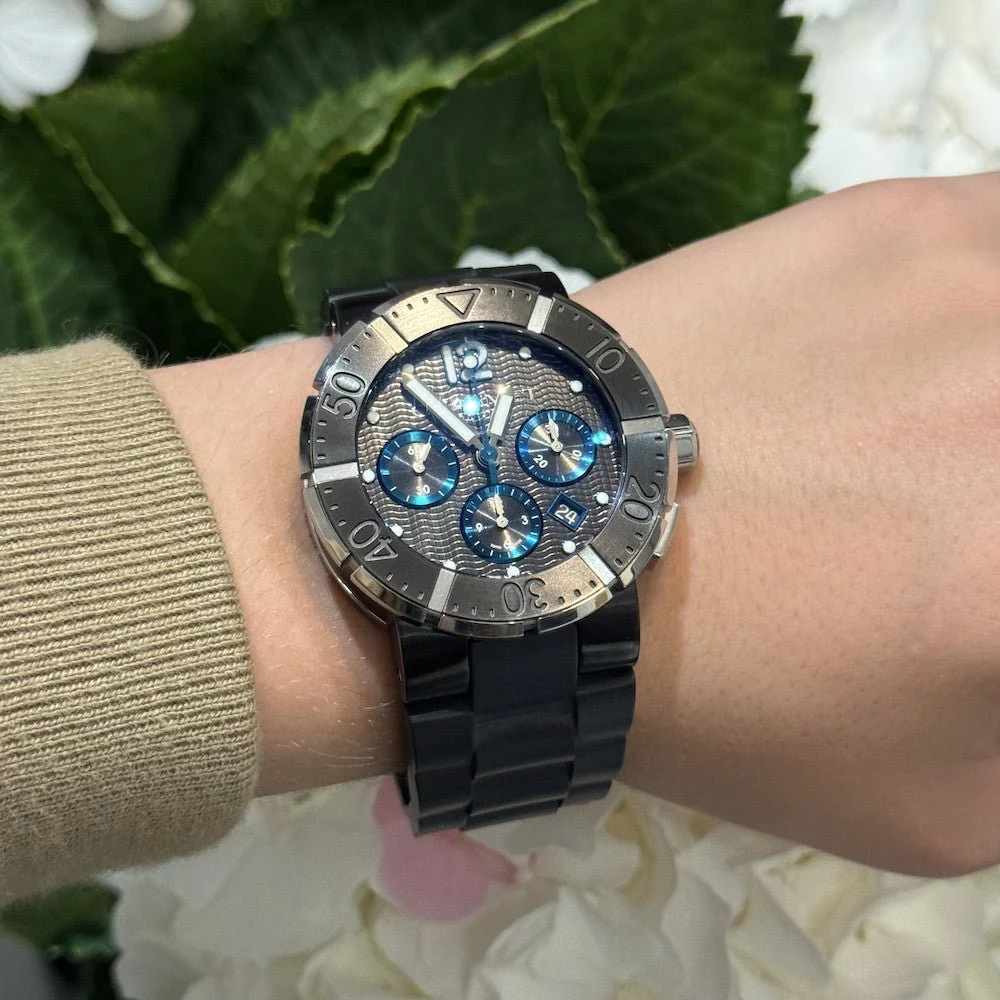 Montre Automatique CHAUMET en acier et caoutchouc - Image 2