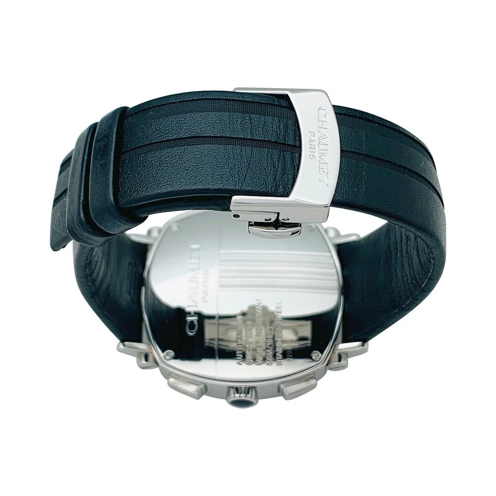 Montre Chaumet "Dandy" en acier, cuir. - Image 3