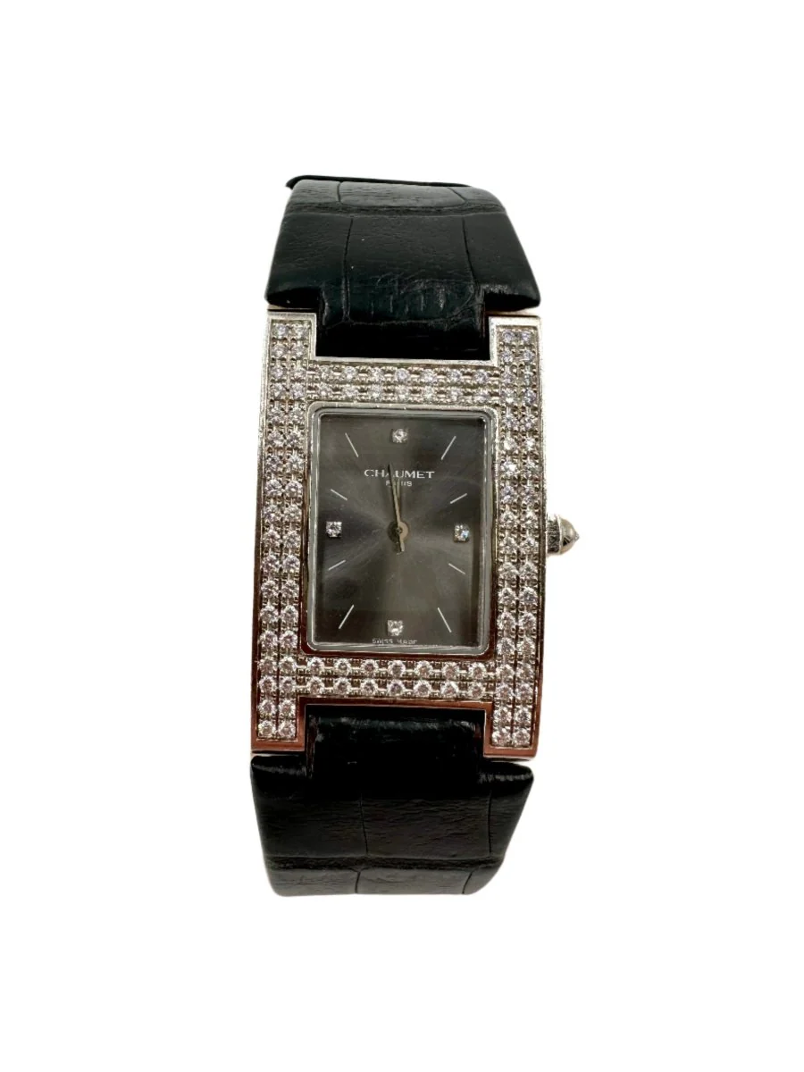 Montre CHAUMET, "Style" en or blanc et diamant