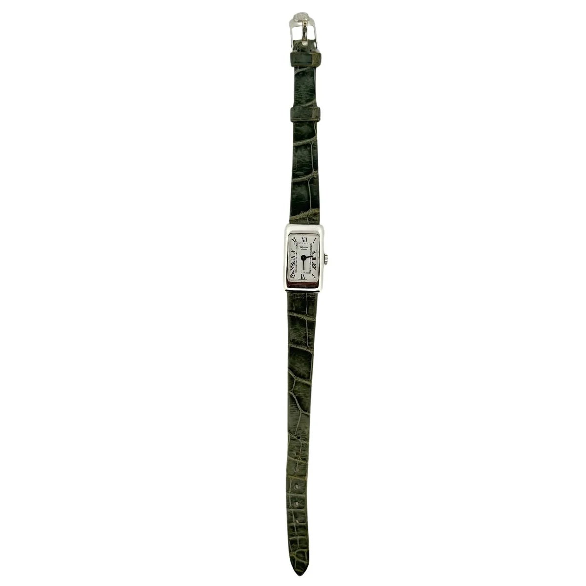 Montre CHOPARD en or blanc et bracelet cuir - Image 3