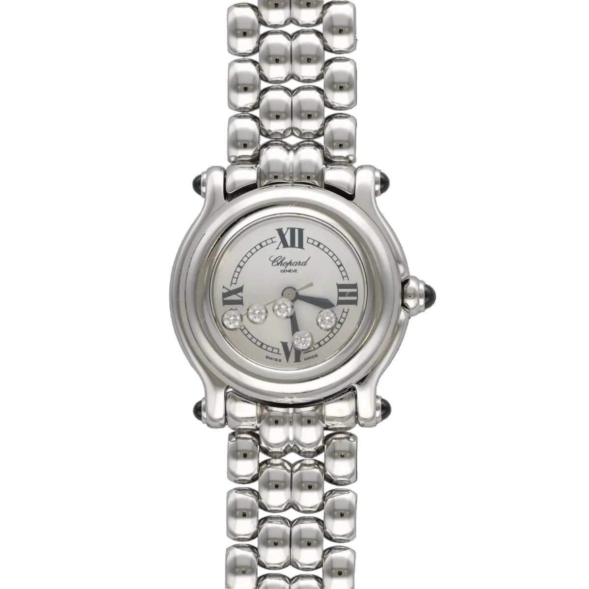 Montre CHOPARD "Happy Sport" en acier et diamants