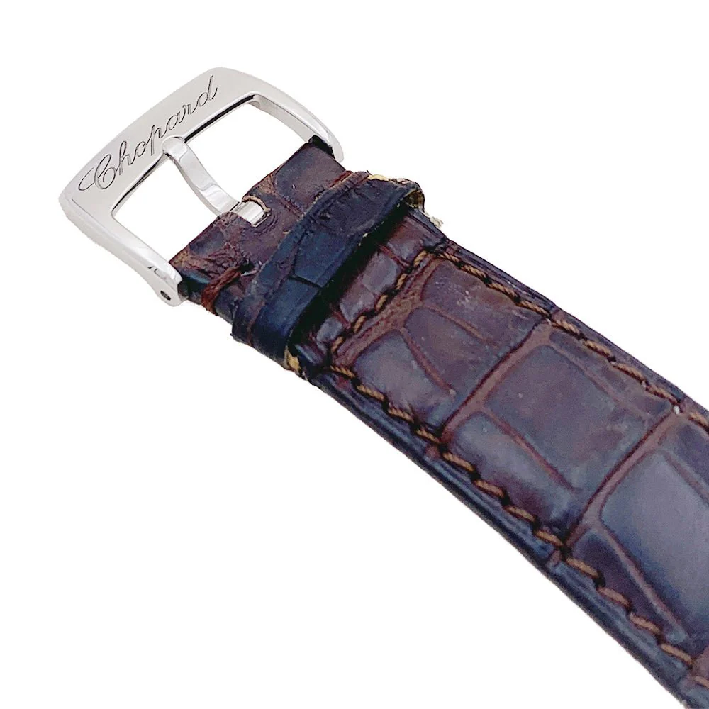 Montre CHOPARD "Impériale" en acier, cuir et nacre - Image 5