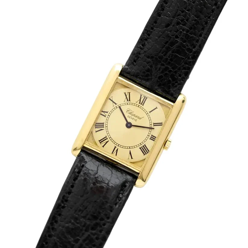 Montre CHOPARD "Tank" en or jaune et cuir - Image 4