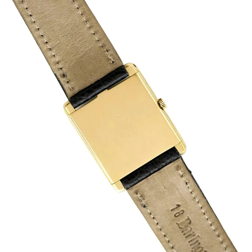 Montre CHOPARD "Tank" en or jaune et cuir - Image 5