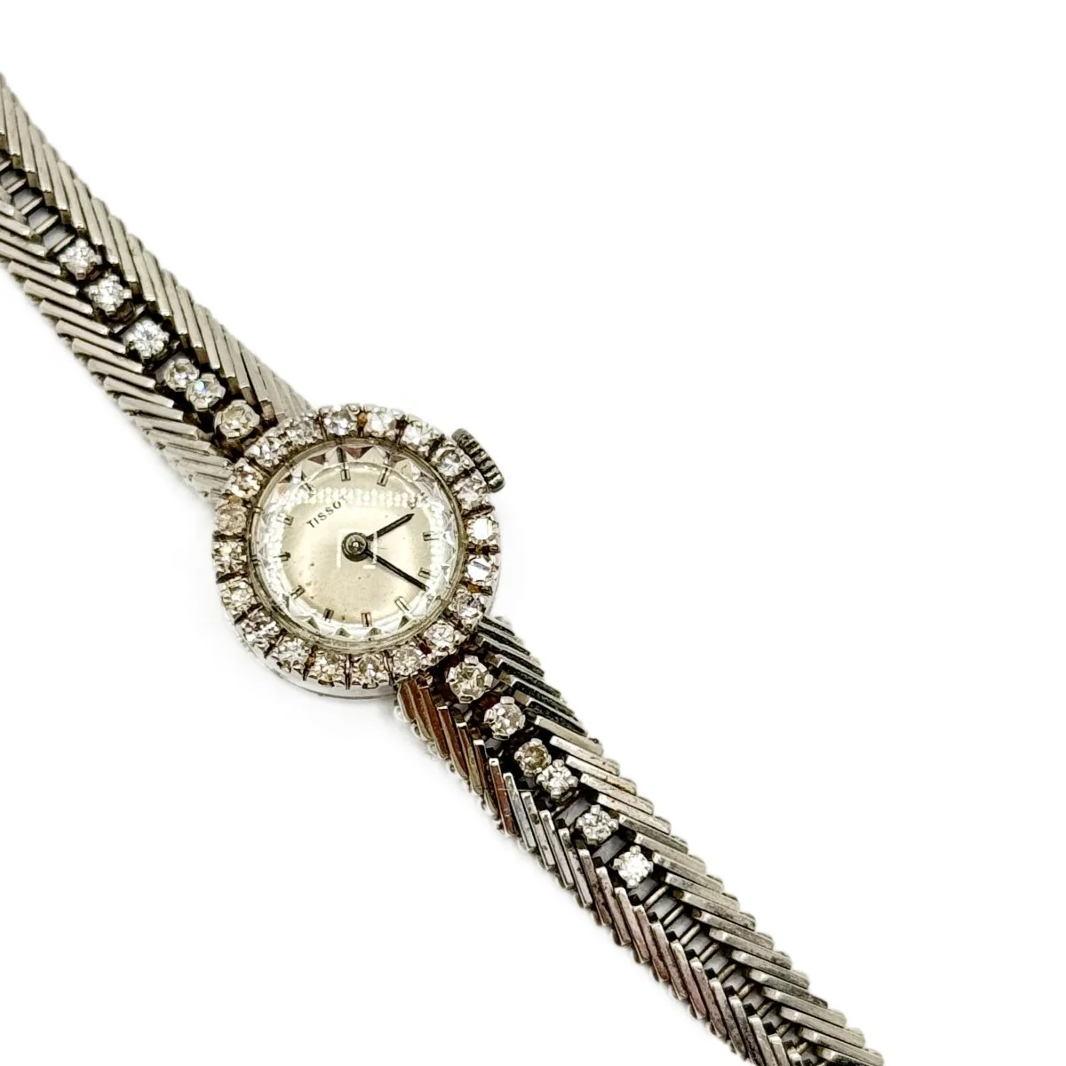 Montre TISSOT en or blanc et diamants - Image 3