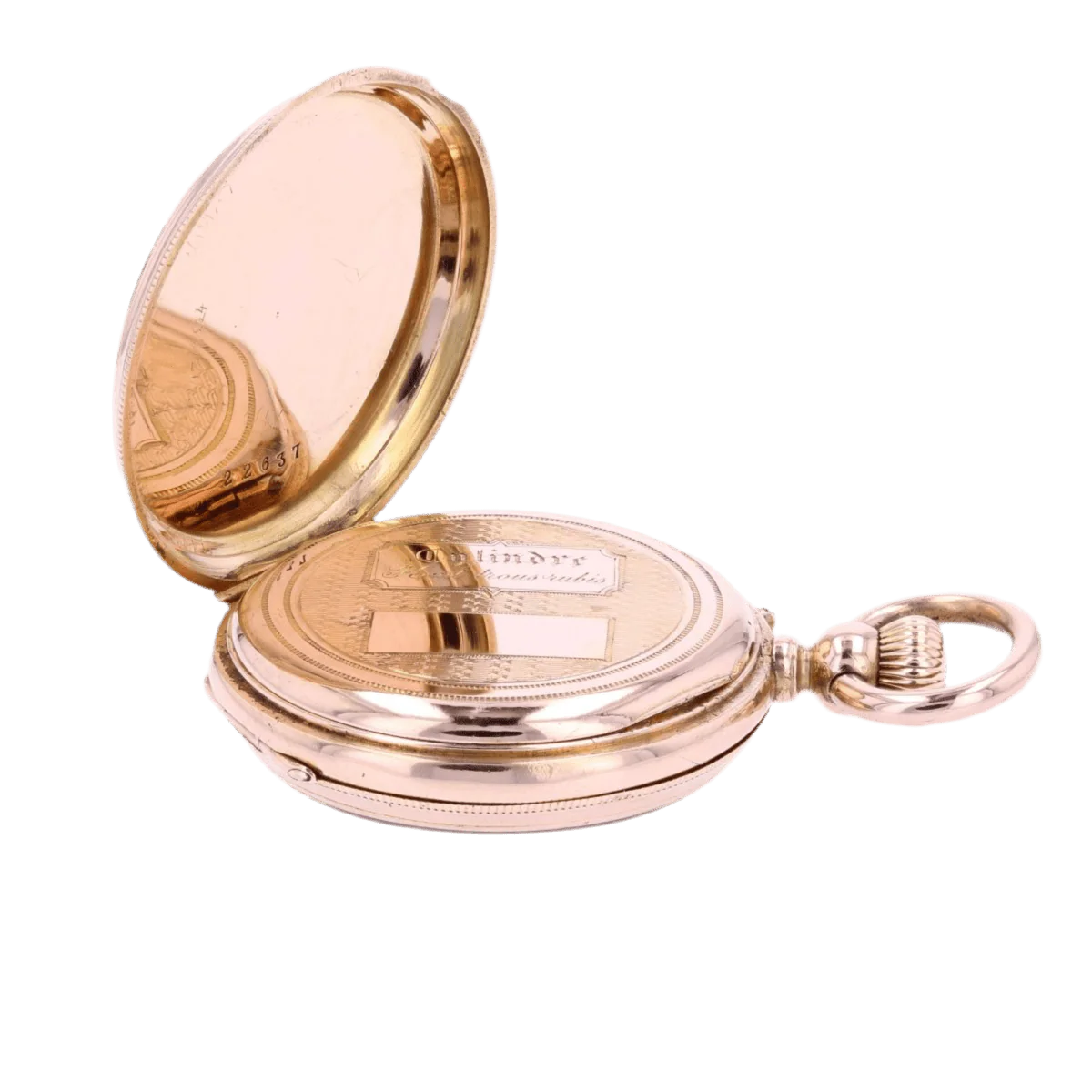 Pendentif en or rose, émail et diamants - Image 5