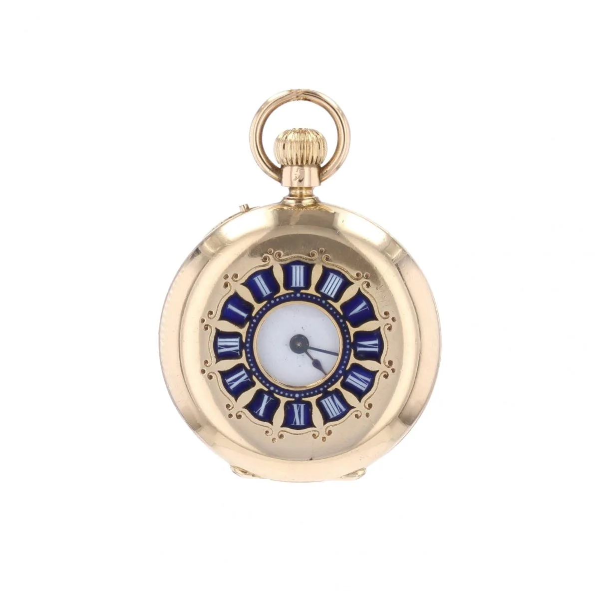 Pendentif en or jaune et émail