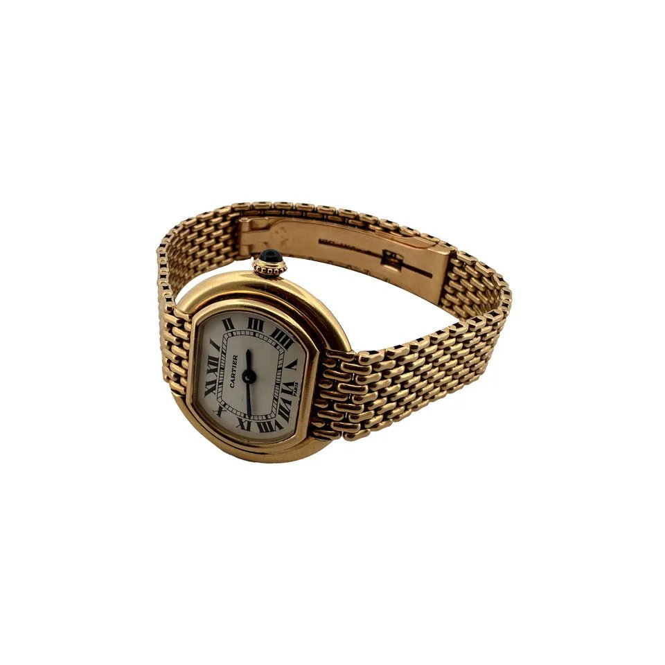 Montre de dame CARTIER "Ellipse" en or jaune - Image 4