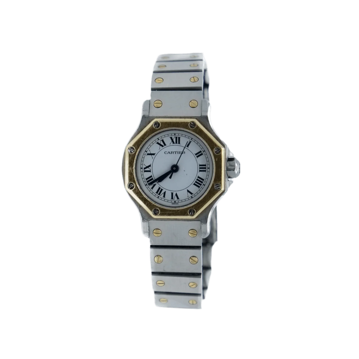 Montre CARTIER "Santos" en or jaune et acier