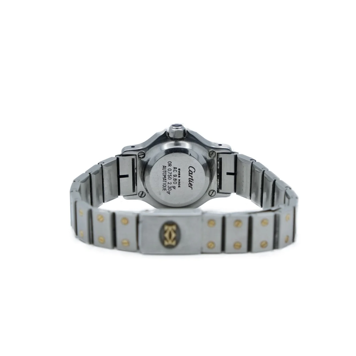 Montre CARTIER "Santos" en or jaune et acier - Image 3