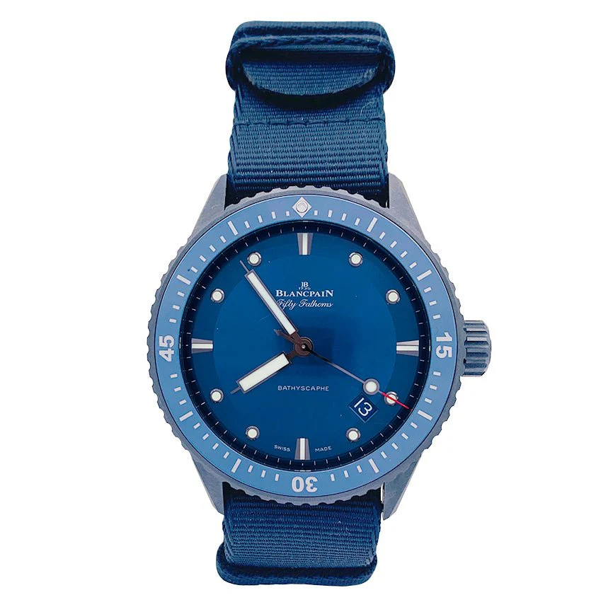 Montre de plongée Blancpain, “Fifty Fathoms Bathyscaphe", céramique. - Image 6