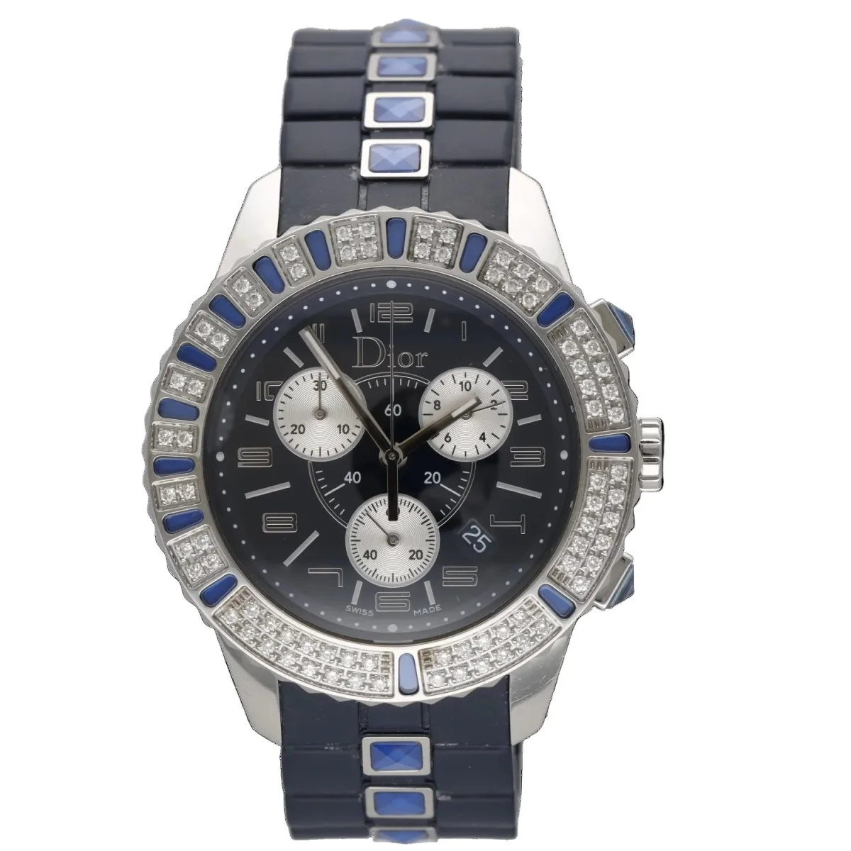 Montre DIOR "Christal Chronographe" en acier