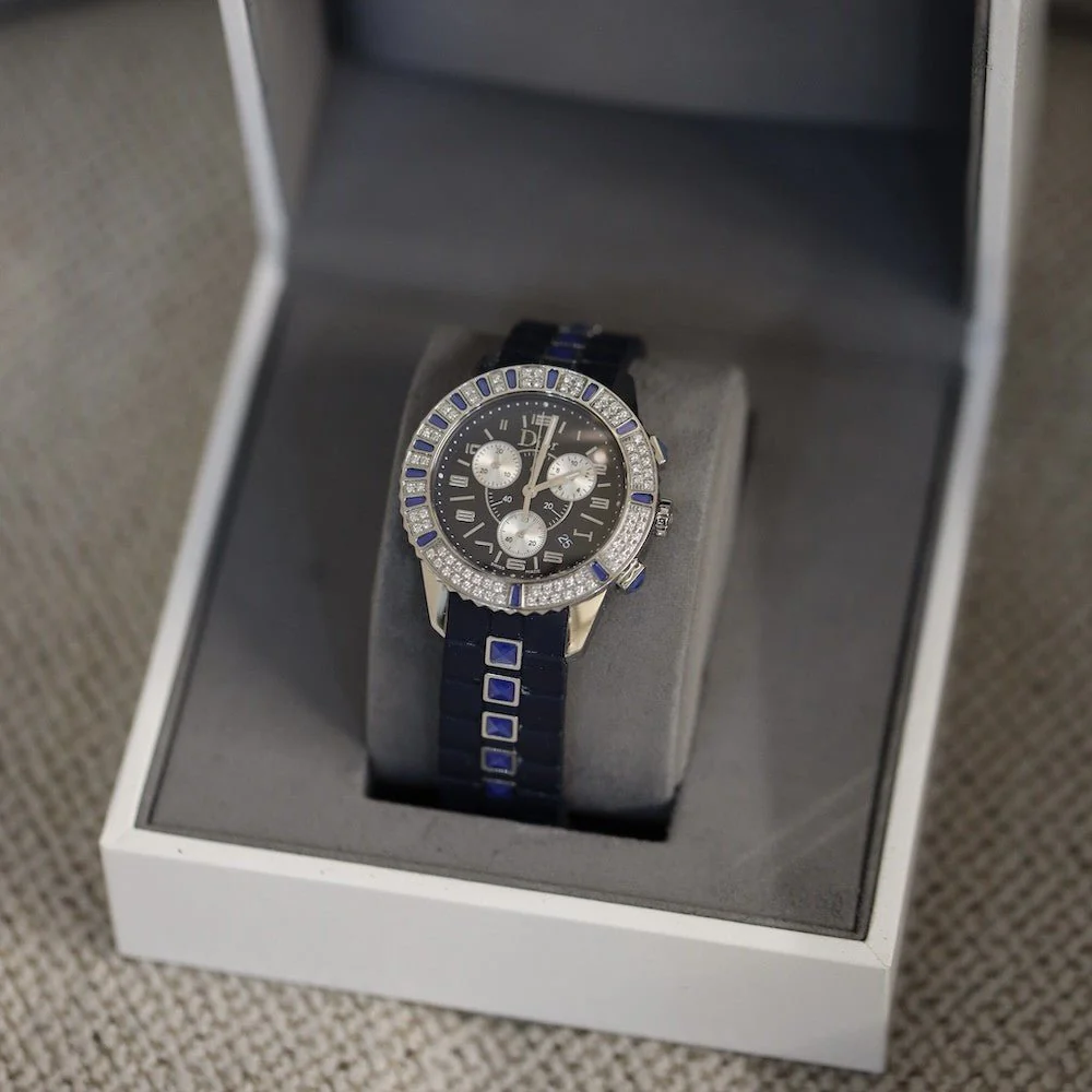 Montre DIOR "Christal Chronographe" en acier - Image 3