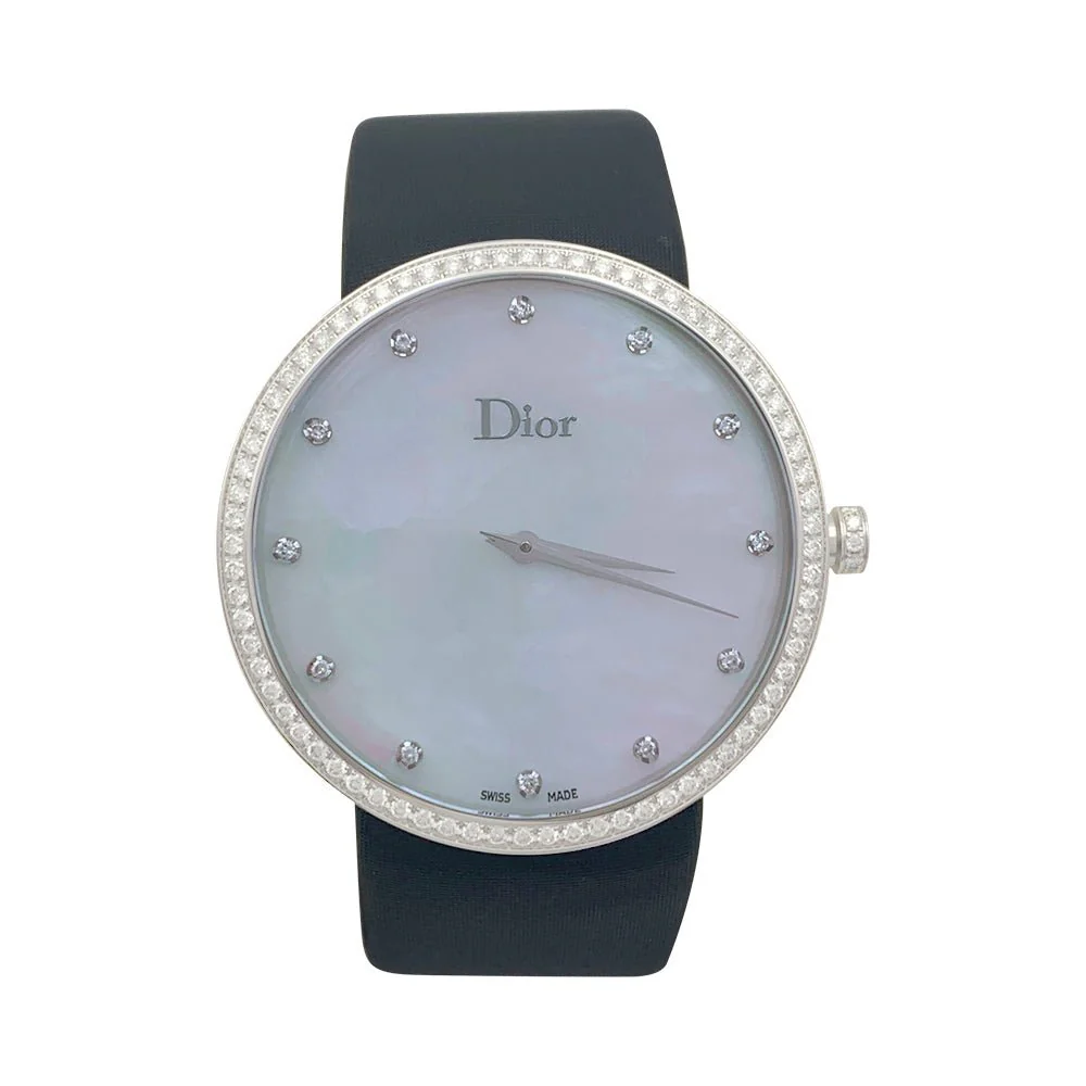 Montre DIOR "La D de Dior" en acier, nacre et diamants
