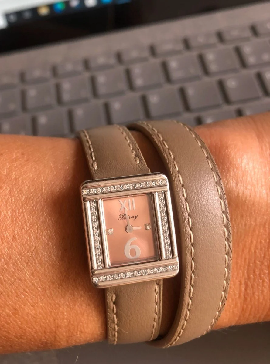 Montre en or gris et diamant Poiray modèle ma première mini - Image 5