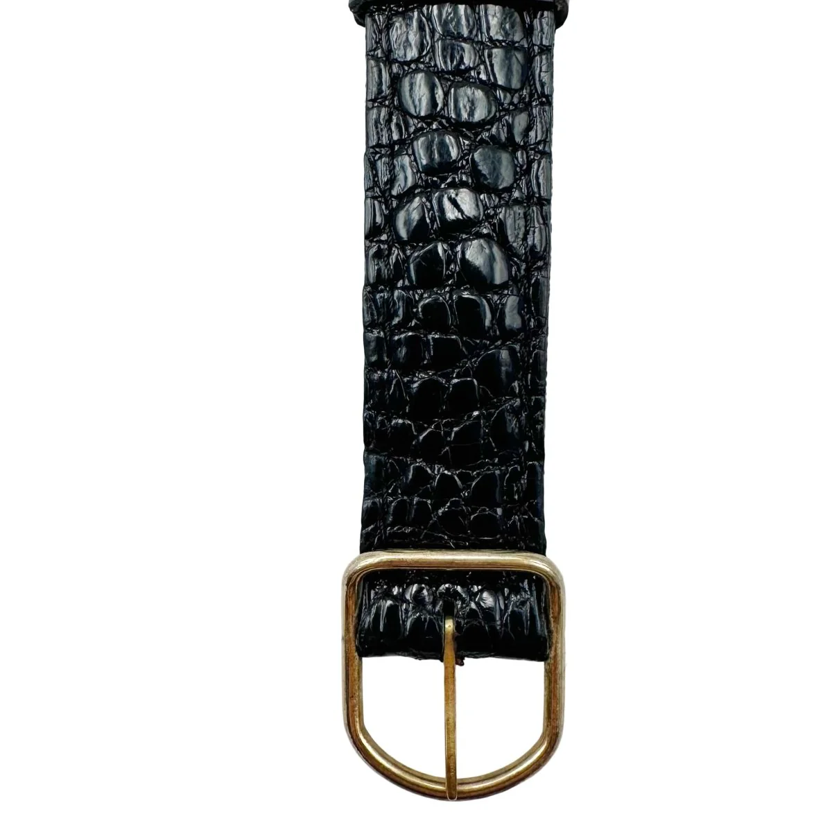 Montre en or jaune et cuir - Image 5