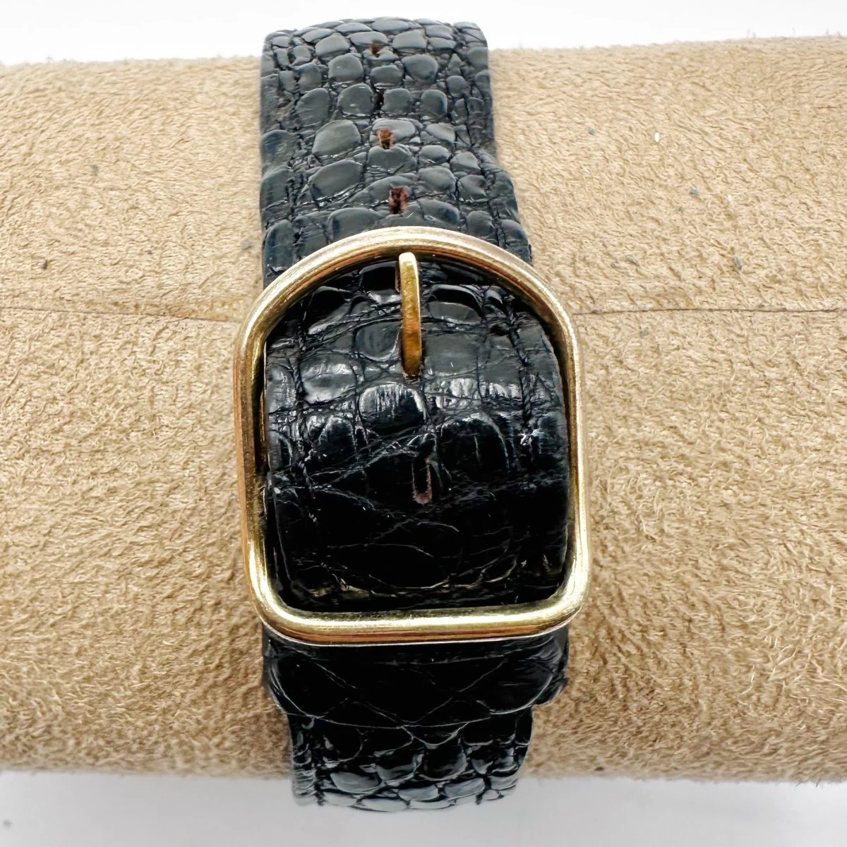 Montre en or jaune et cuir - Image 6