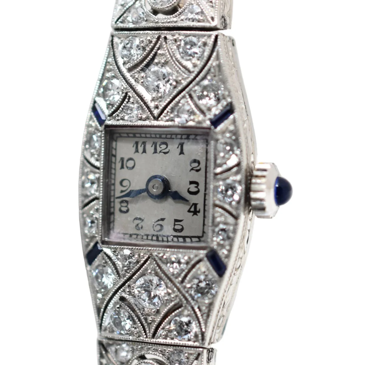 Montre ESZEHA-CHOPARD en or blanc, platine et diamants
