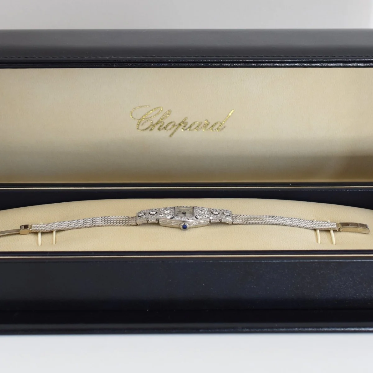 Montre ESZEHA-CHOPARD en or blanc, platine et diamants - Image 9