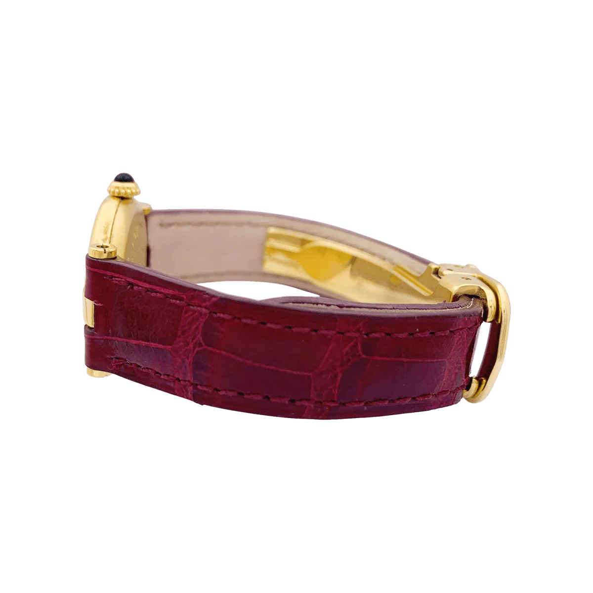 Montre CARTIER "Vendôme Must" en argent, acier et cuir - Image 3
