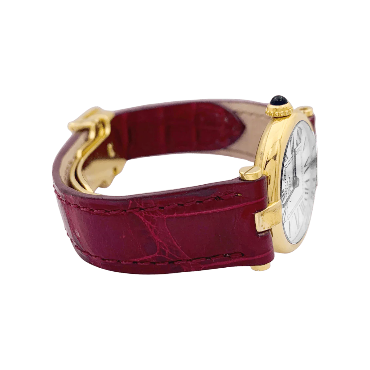 Montre CARTIER "Vendôme Must" en argent, acier et cuir - Image 5