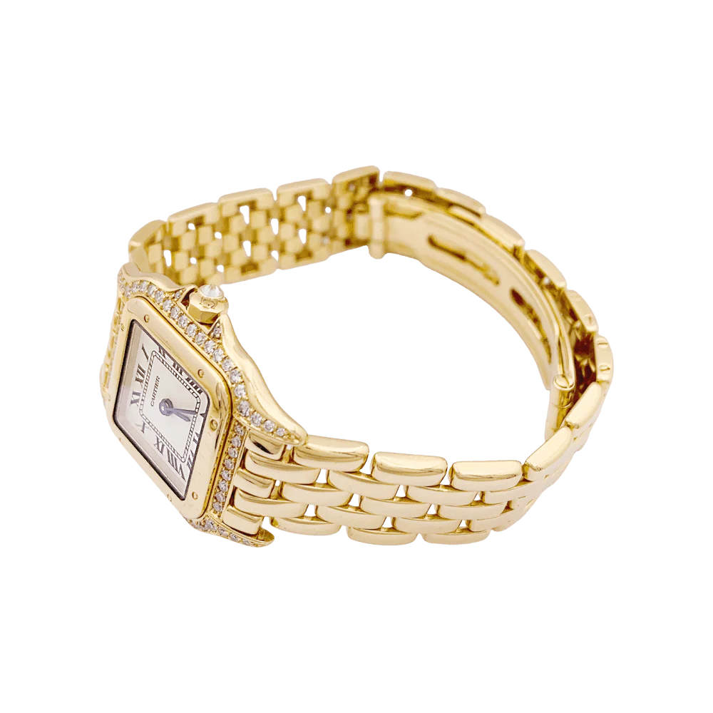Montre CARTIER "Panthère" en or jaune et diamants - Image 3
