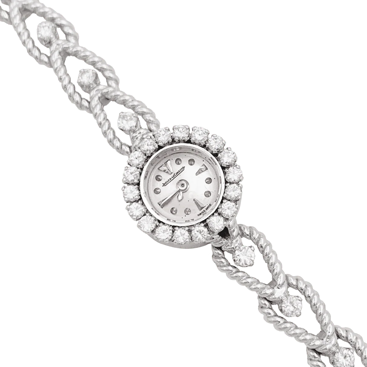 Montre Femme JAEGER-LECOULTRE en or blanc et diamants - Image 3