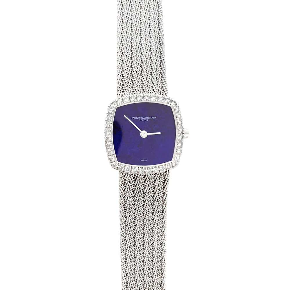 Montre VACHERON CONSTANTIN en or blanc, lapis-lazuli et diamants - Image 3