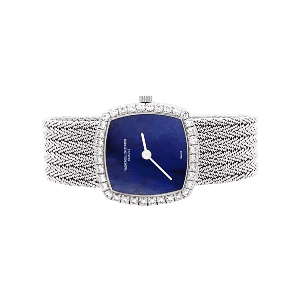 Montre VACHERON CONSTANTIN en or blanc, lapis-lazuli et diamants - Image 4