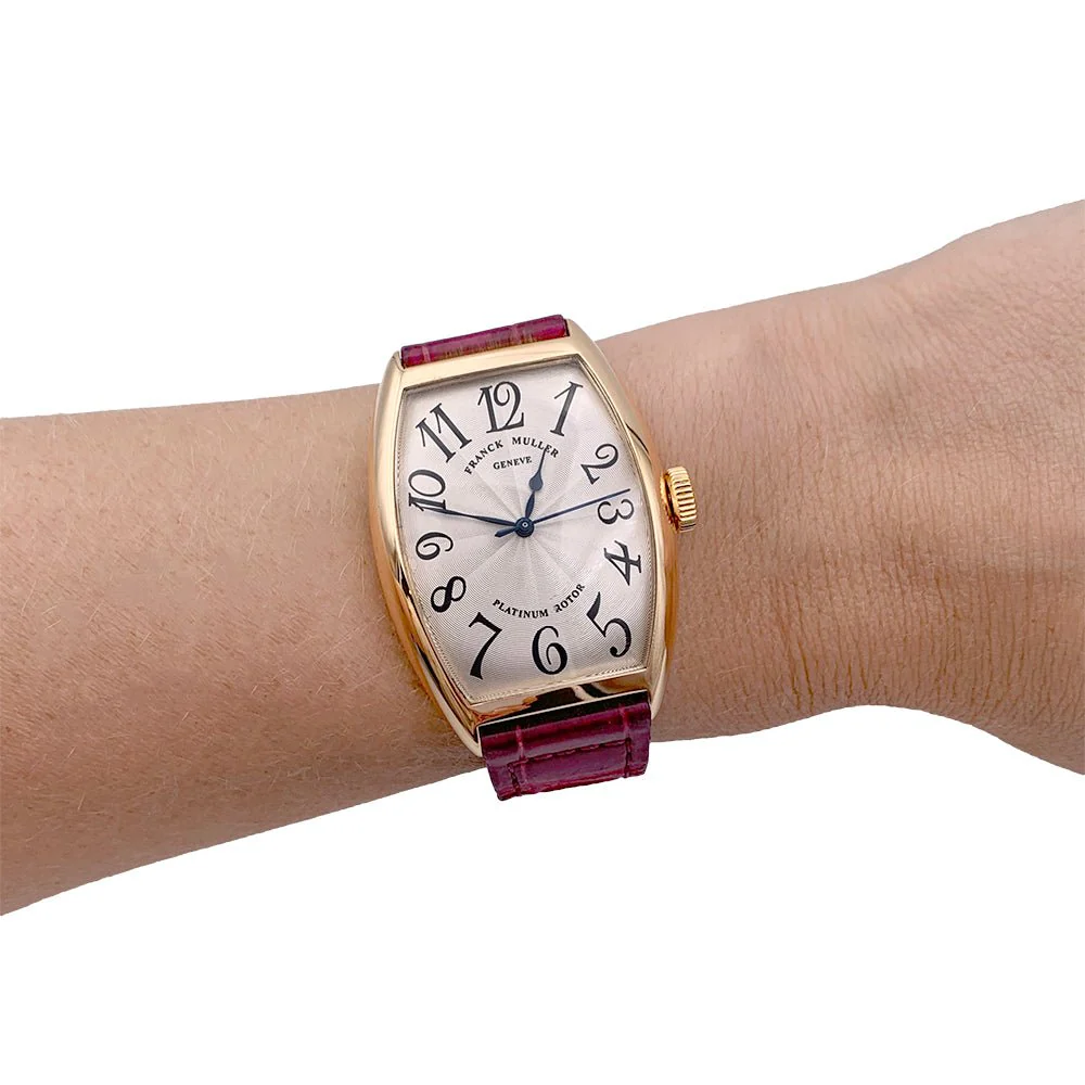 Montre Franck Muller, “Master of Complications”, or rose, cuir. - Image 4