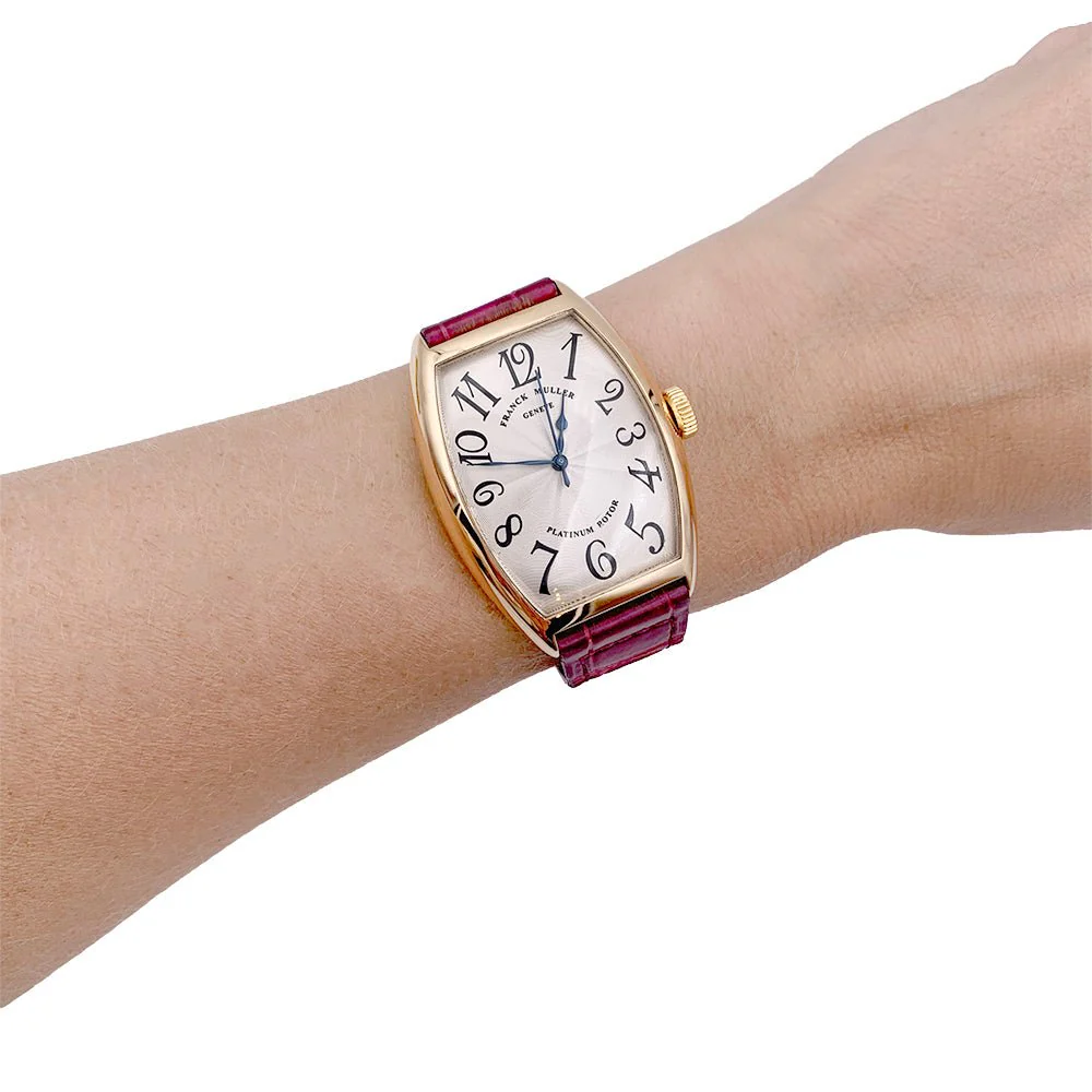 Montre Franck Muller, “Master of Complications”, or rose, cuir. - Image 5