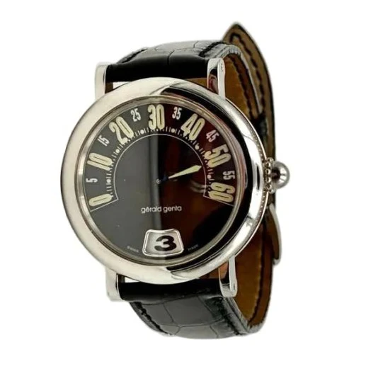 Montre GÉRALD GENTA "Rétro Classic" en acier et cuir - Image 10