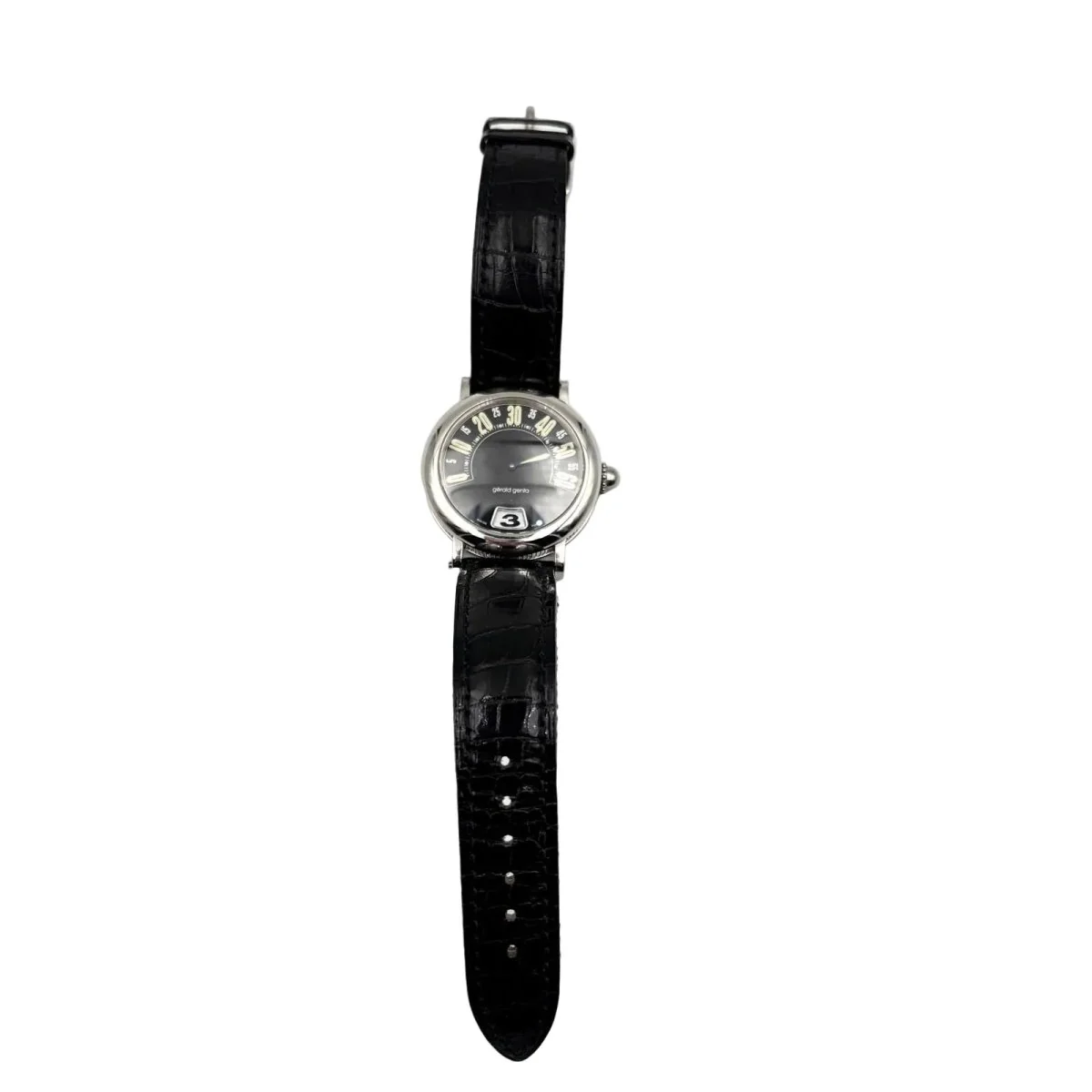Montre GÉRALD GENTA "Rétro Classic" en acier et cuir - Image 12