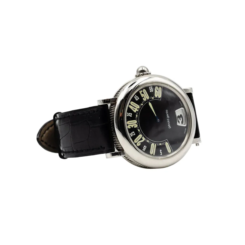 Montre GÉRALD GENTA "Rétro Classic" en acier et cuir - Image 2
