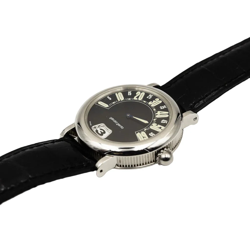 Montre GÉRALD GENTA "Rétro Classic" en acier et cuir - Image 3