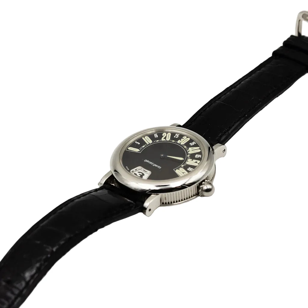 Montre GÉRALD GENTA "Rétro Classic" en acier et cuir - Image 4