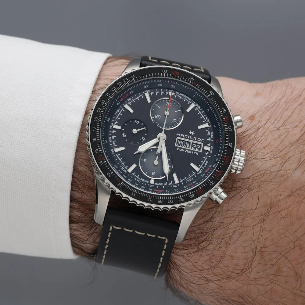 Montre HAMILTON "Aviation Converter Chronographe" en acier et automatique - Image 2