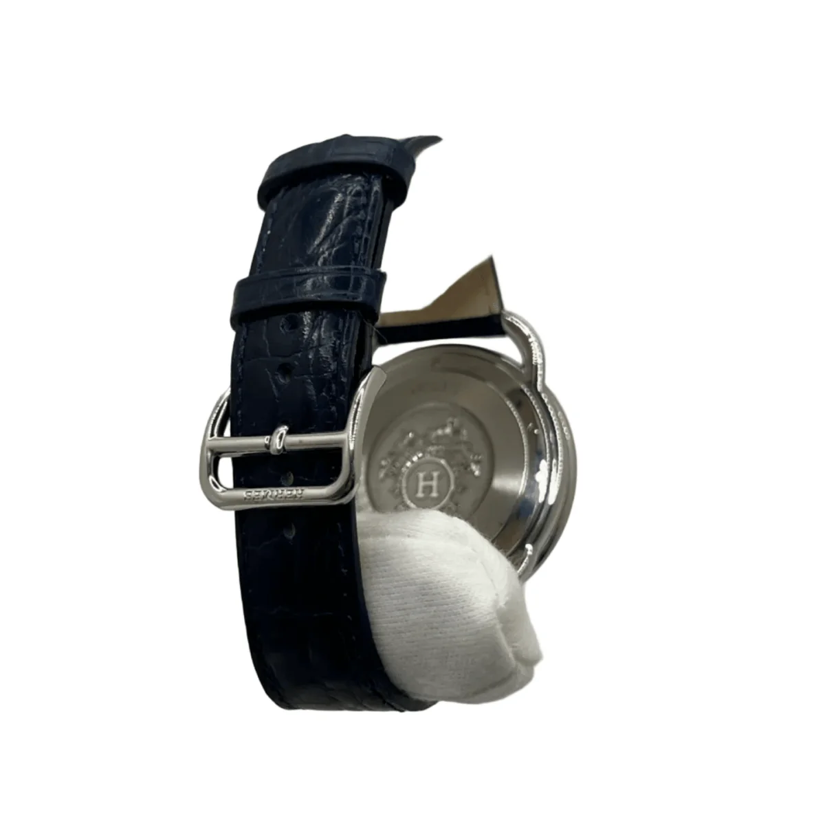 Montre HERMÈS "Arceau" en acier et cuir - Image 6