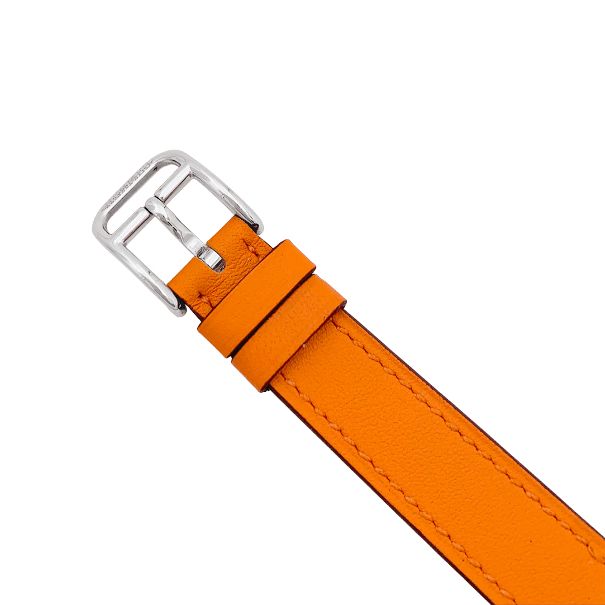 Montre Hermès, "Cape Cod", acier sur cuir. - Image 5