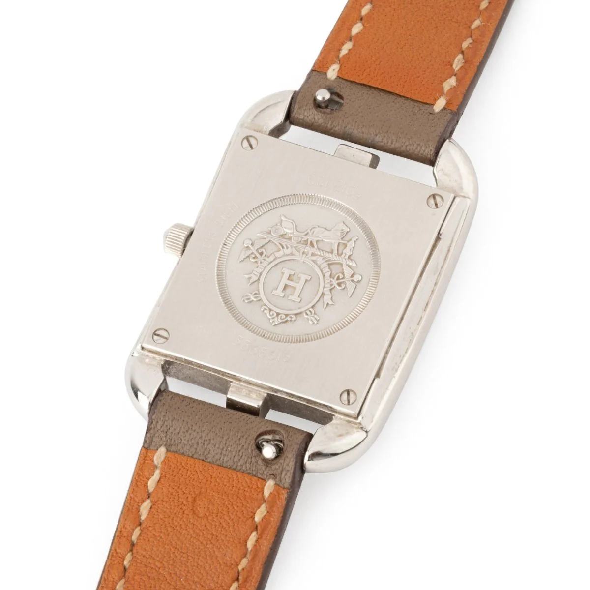 Montre HERMÈS "Cape Cod" en acier et cuir - Image 5
