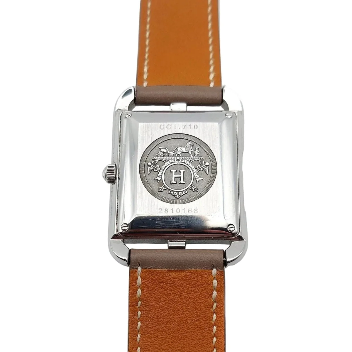 Montre HERMÈS "Cape Cod" GM en acier et cuir - Image 5