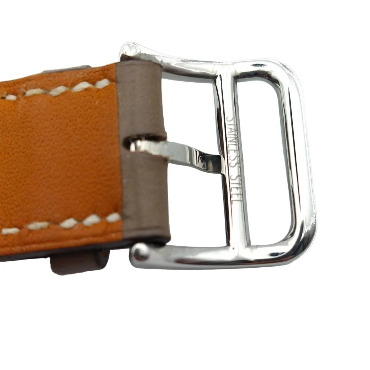 Montre HERMÈS "Cape Cod" GM en acier et cuir - Image 9