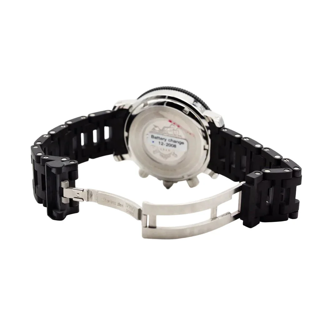 Montre HERMÈS "Clipper Chrono" en acier et caoutchouc - Image 13