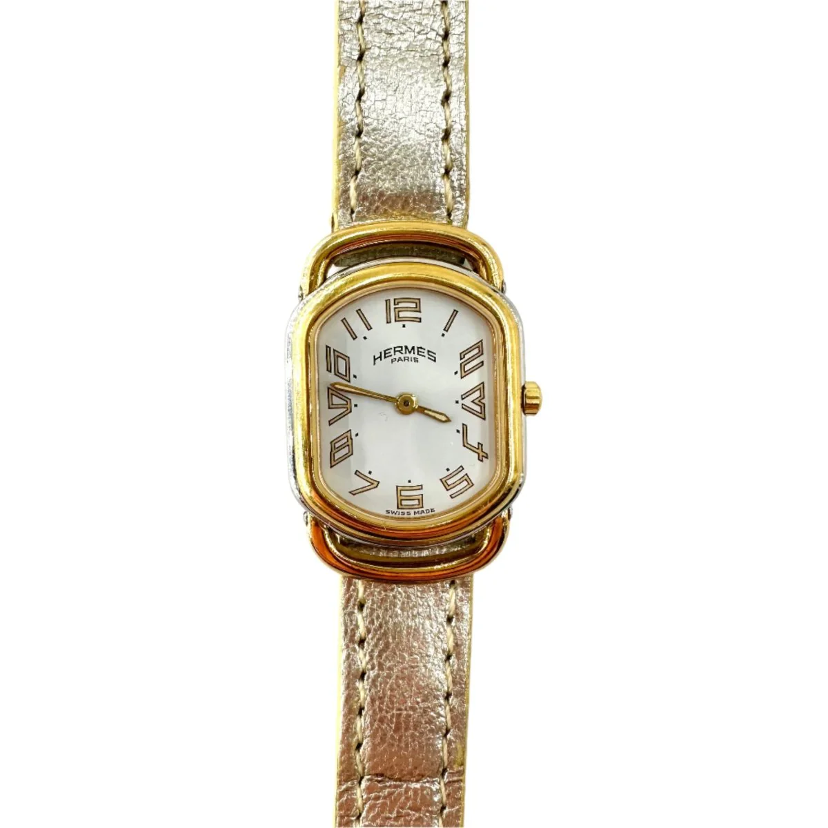 Montre HERMÈS, "Rallye" en or jaune et acier