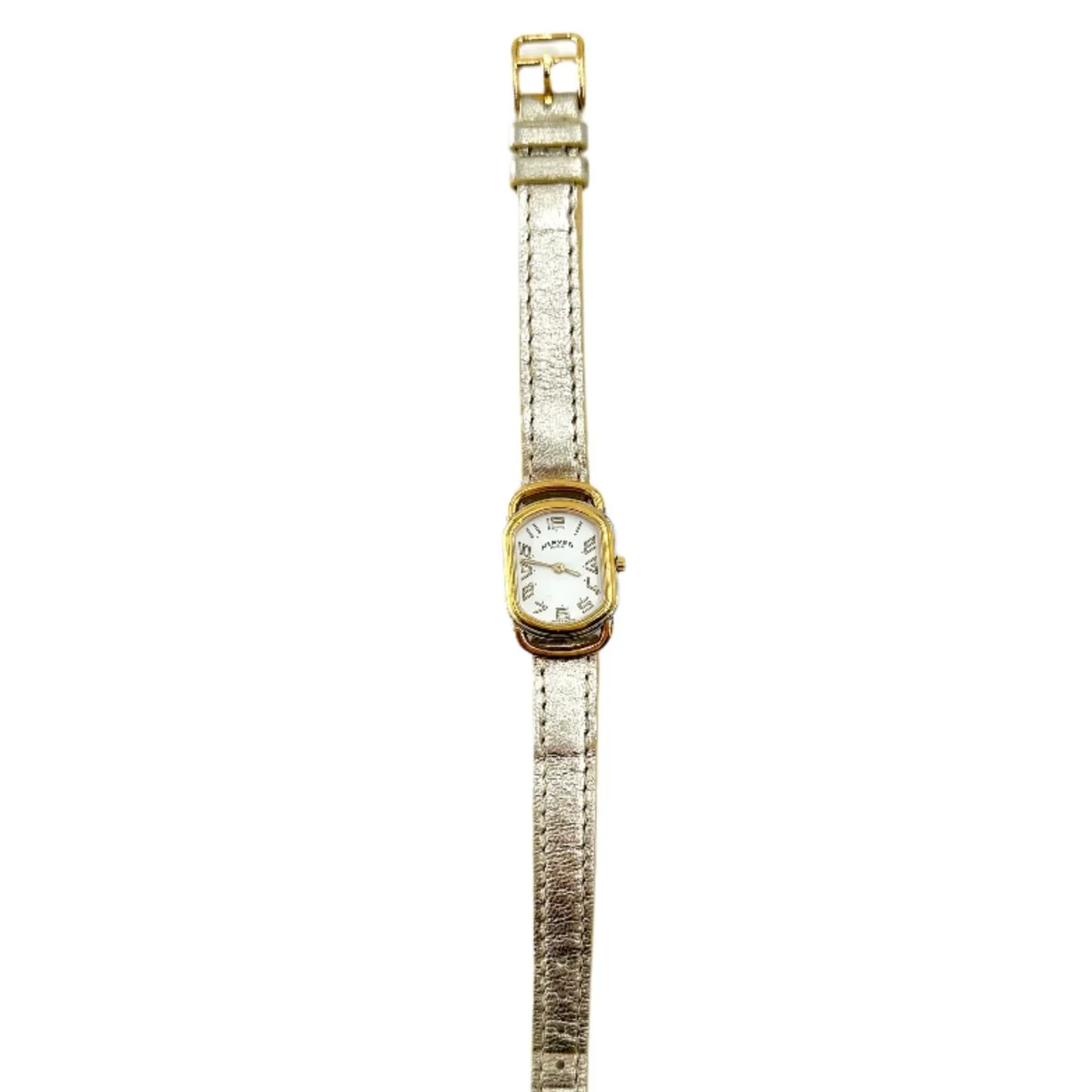 Montre HERMÈS, "Rallye" en or jaune et acier - Image 4
