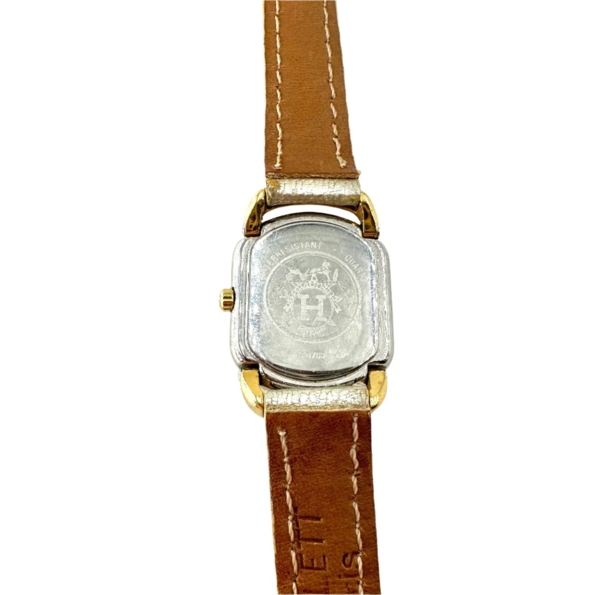 Montre HERMÈS, "Rallye" en or jaune et acier - Image 6