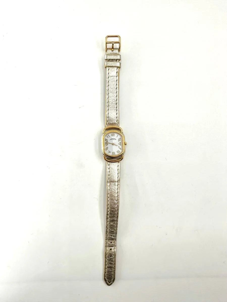 Montre HERMÈS, "Rallye" en or jaune et acier - Image 7