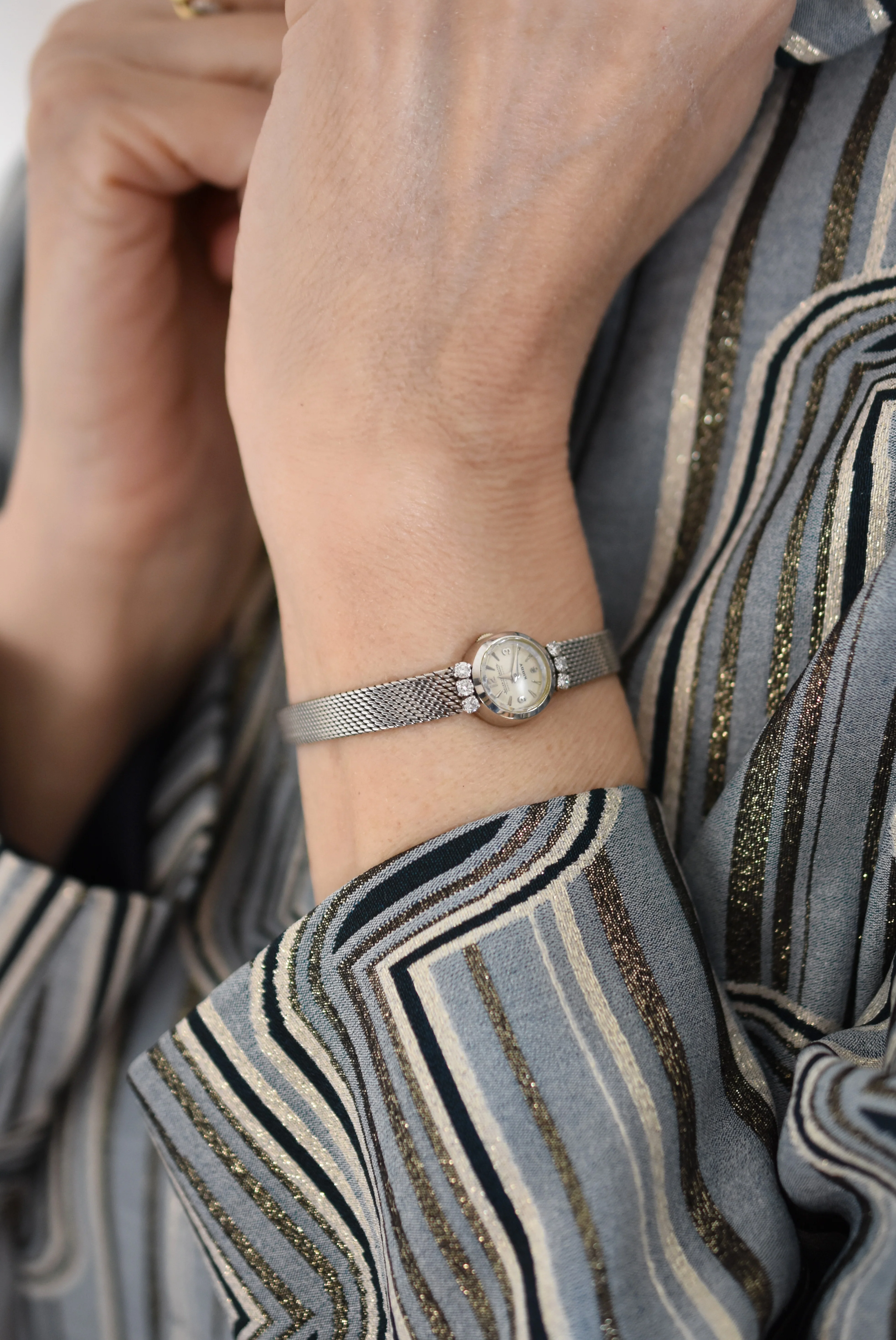 Montre JAEGER-LECOULTRE en or blanc et diamants - Image 3