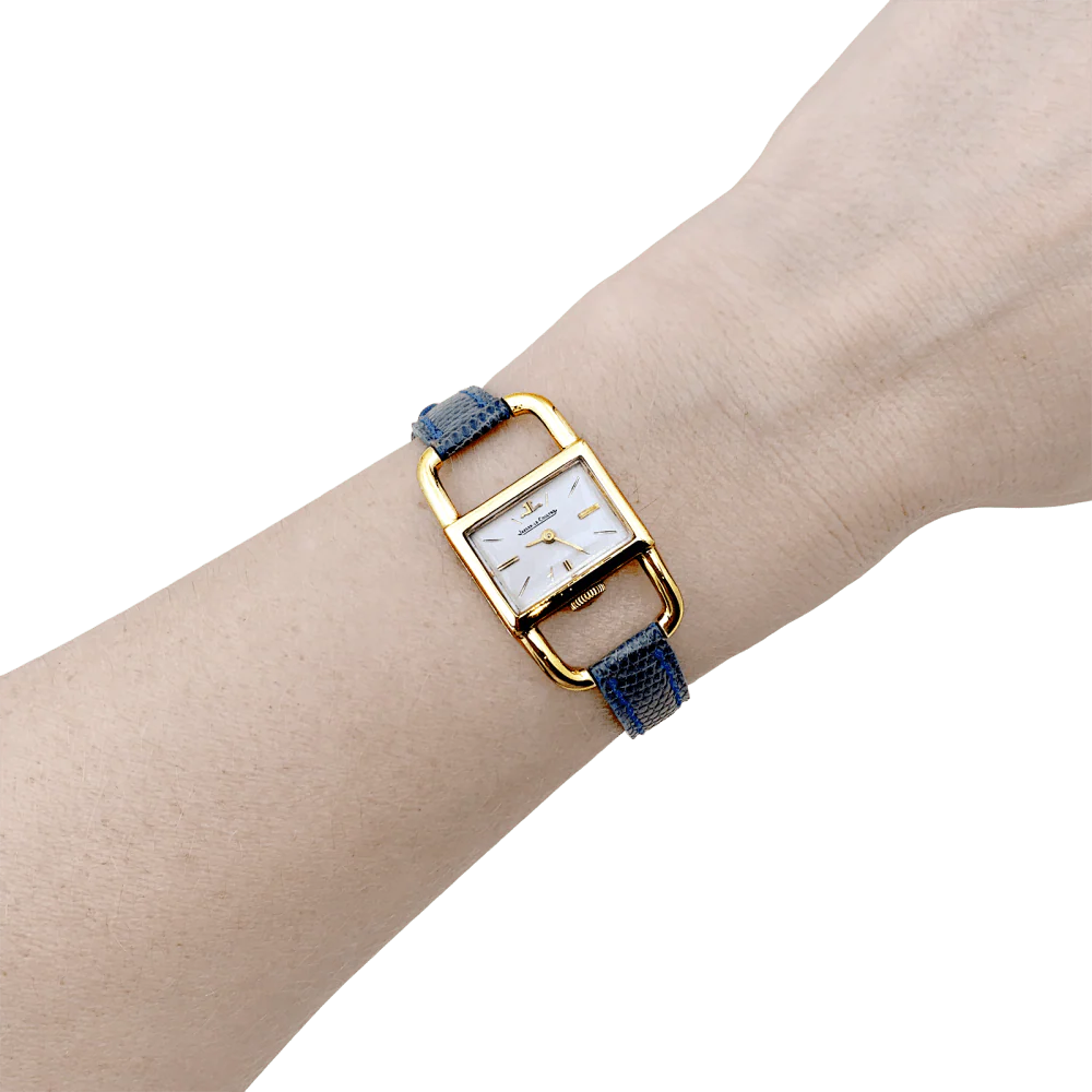 Montre JAEGER-LECOULTRE "Etrier" en or jaune et cuir - Image 2